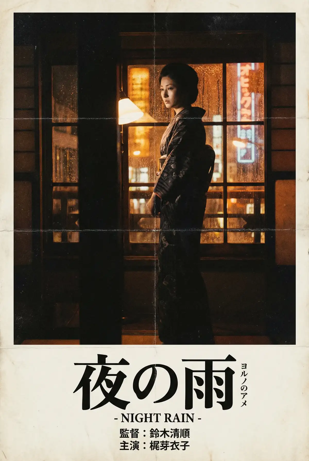 日本伦理电影海报 - 夜之雨，小小绘 馆藏经典